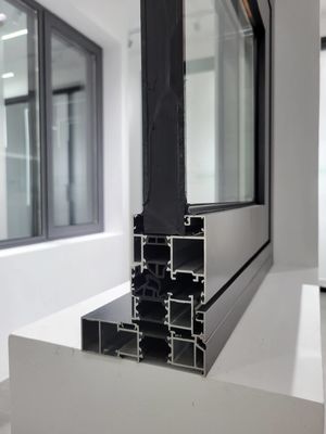 Modern Black Aluminium Casement Windows Single / Double / Triple Glass Type